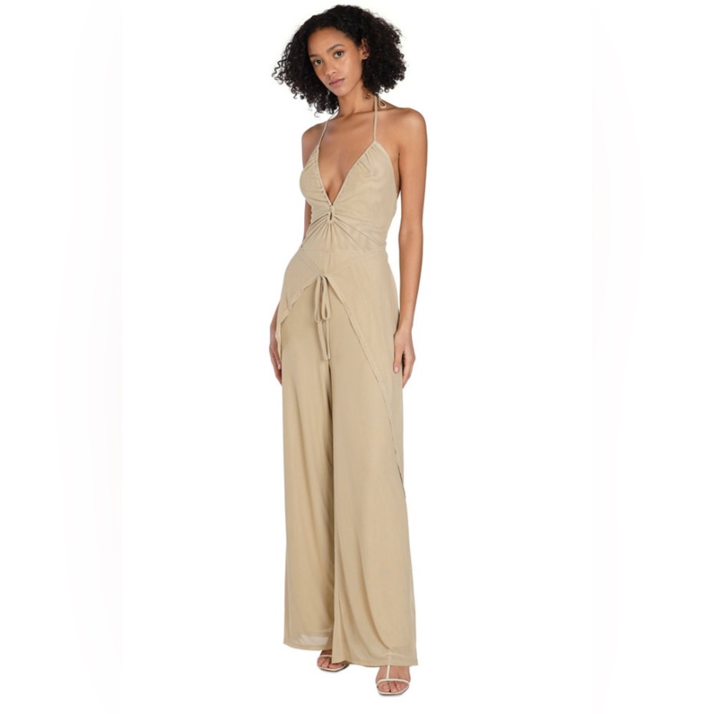 NWT Nicole Williams English Halter Jumpsuit